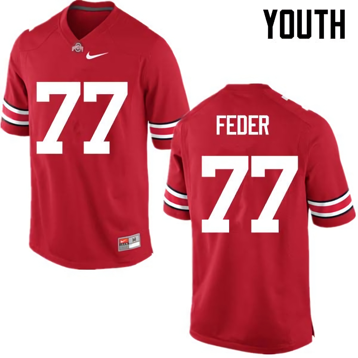 Kevin Feder Ohio State Buckeyes Youth NCAA #77 Nike Red College Stitched Football Jersey ELE2156ER
